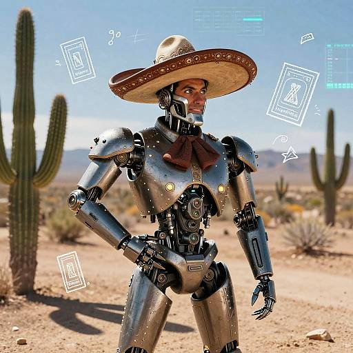 High-Tech Charro Mech in Desert