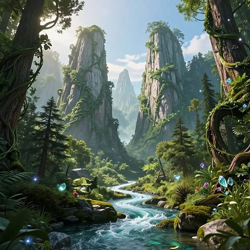 Enchanted Tetonas in Fantasy Forest