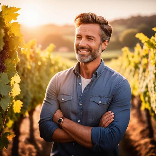 Candid Vineyard Portrait with Warm Tones
