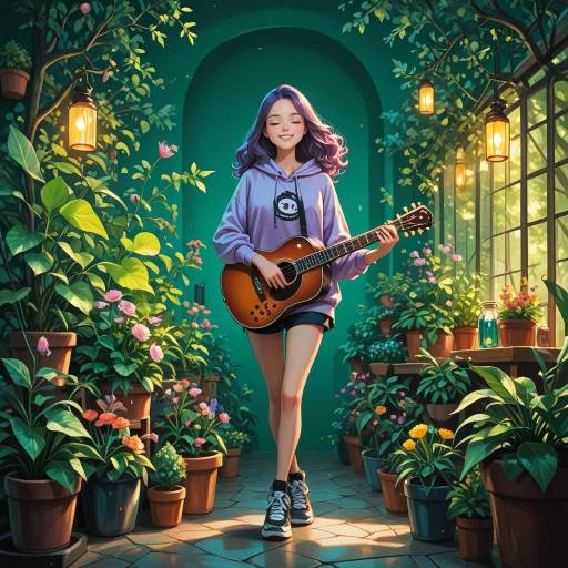 Charming Young Adult Surrounded by Nature Charming Young Adult Surrounded by Nature