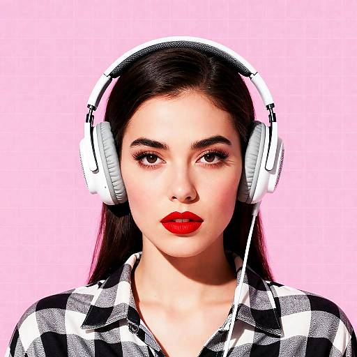 Pop Art Woman with Headphones