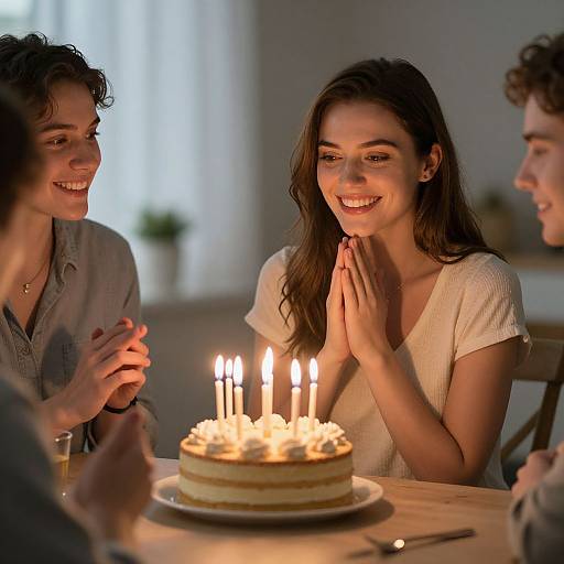 Friend Lighting Birthday Candles