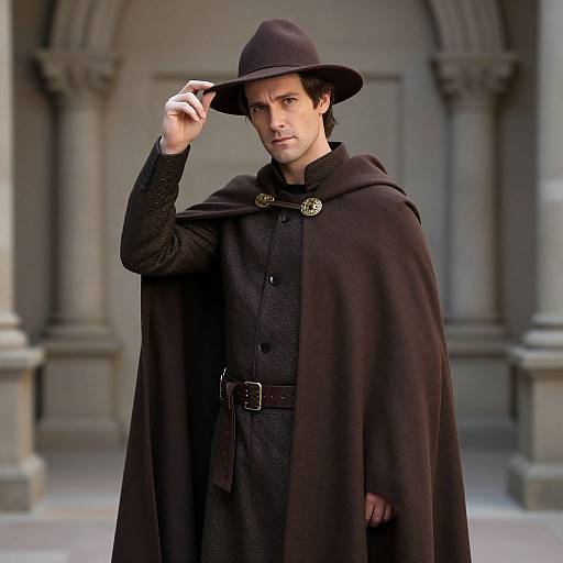 Male Sorcerer in Brown Costume