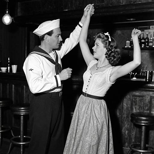 High-Poly Sailor and Girl Swing Dance