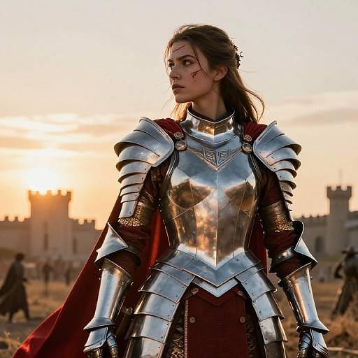 Heroic Warrior Princess at Sunset