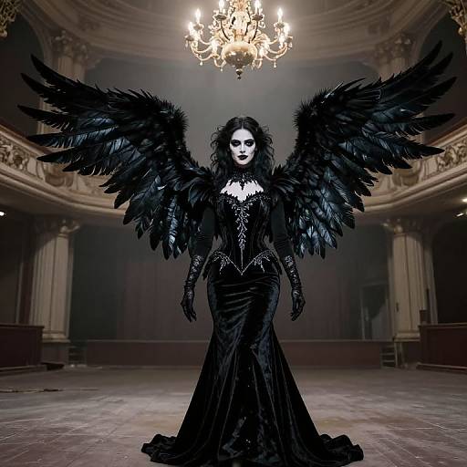 Dark Angel in Abandoned Opera House