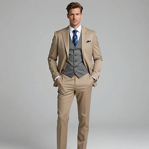 Handsome Man in Formal Business Attire