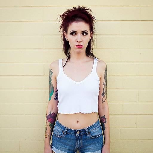 Vintage Punk-Rock Woman Portrait
