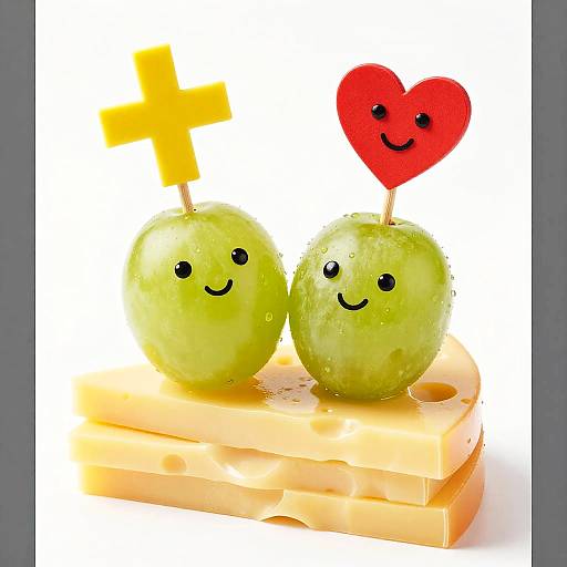 Playful Grapes with Colorful Picks