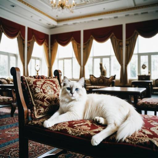 Regal Birman Cat in Luxurious Daycare