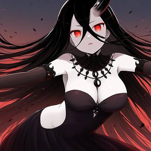 Illustration of Battleship water oni, kantai collection in the style of Batta (ijigen debris)