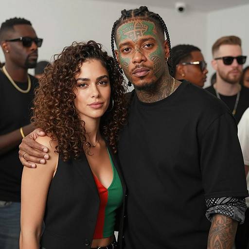 Couple in a Crowded Room Portrait