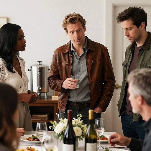 Elegant Dinner Party Scene Captured