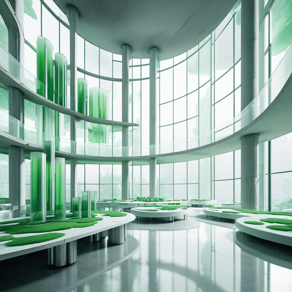 Futuristic Sci-Fi Algae Research Lab Design