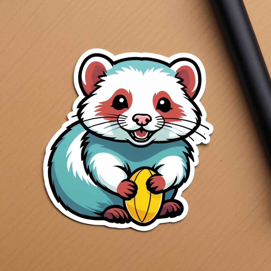 Playful Ferret Sticker - Fun & Quirky