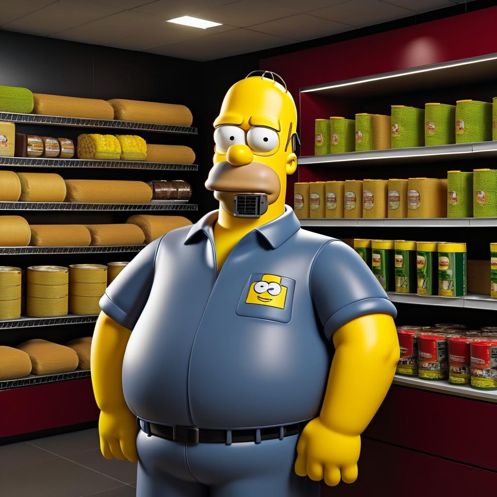 Photorealistic Homer Simpson Portrait