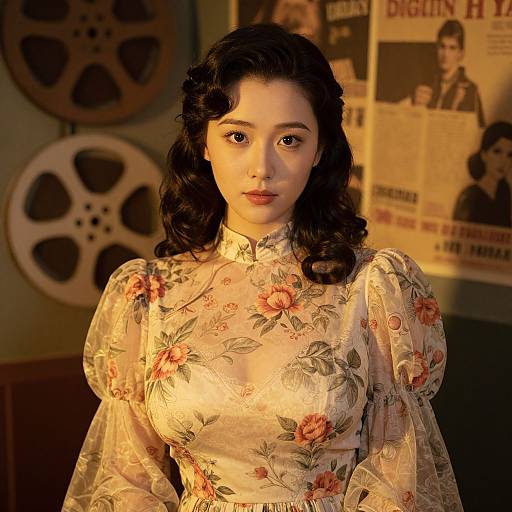 Vintage 1940s Woman in Cinema