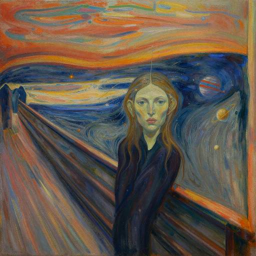 Galactic Dream Portrait in Expressionism