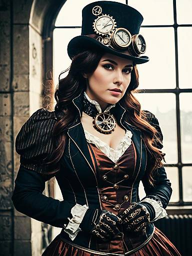 Cinematic Steampunk Lady Editorial Cosplay Portrait