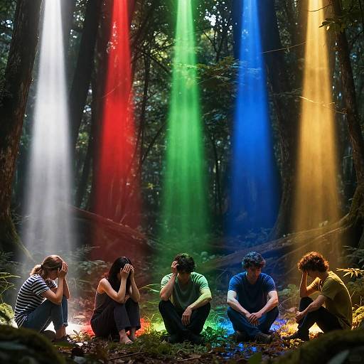 Mystical Forest Grief Stages Illustration