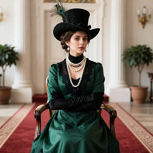 Victorian Lady in Elegant Attire