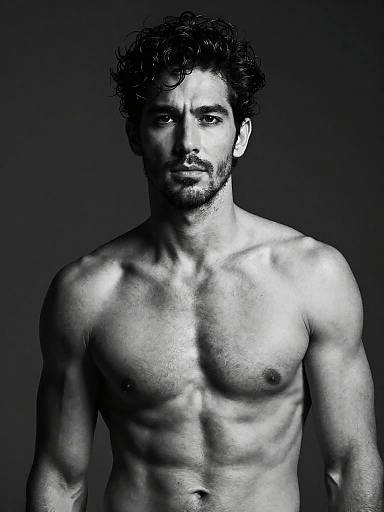 Dramatic Black and White Fitness Portrait