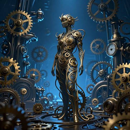 Art Nouveau Steampunk Mechanical Enigma