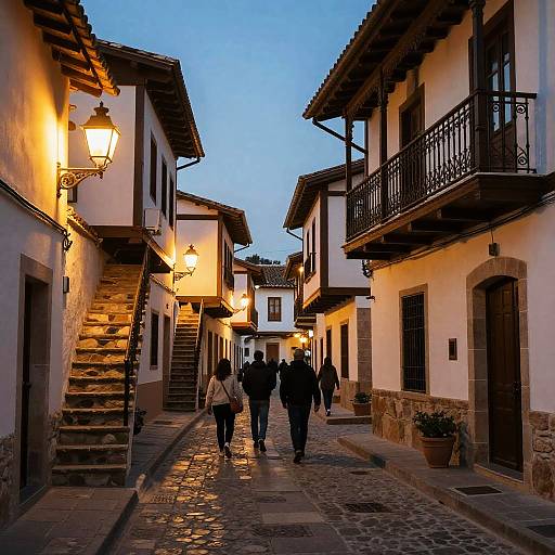 Valladolid Old Town Twilight Scene
