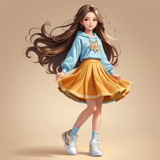 Charming Girl in Fashion-Forward Style