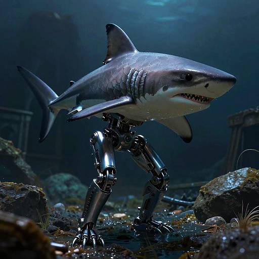 Bio-Mechanical Shark-Human Hybrid