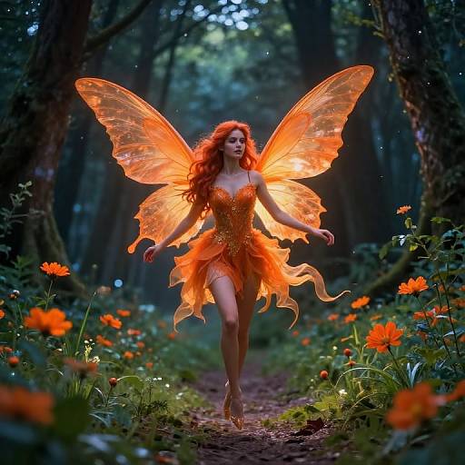 Enchanted Fairy in Starlit Forest