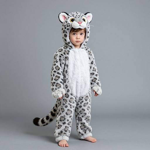 Snow Leopard Toddler Costume Portrait