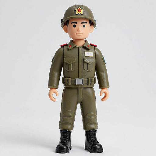 Young Man in Army Costume