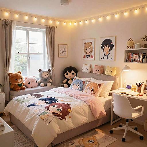 Cozy Pastel Anime Bedroom Design