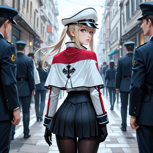 Blonde Girl in Pantyhose with Accents