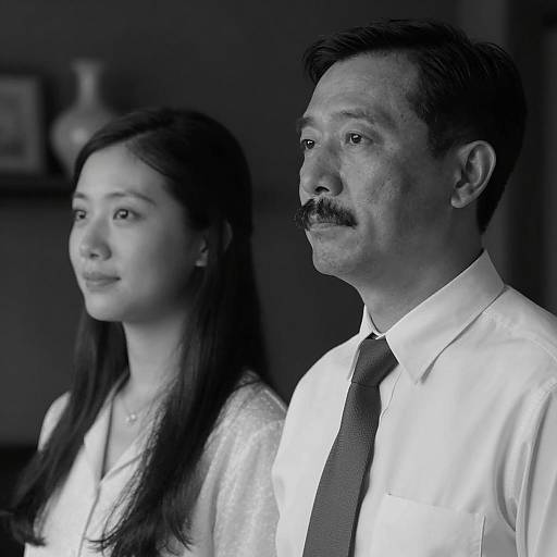 Classic Black and White Couple Portrait