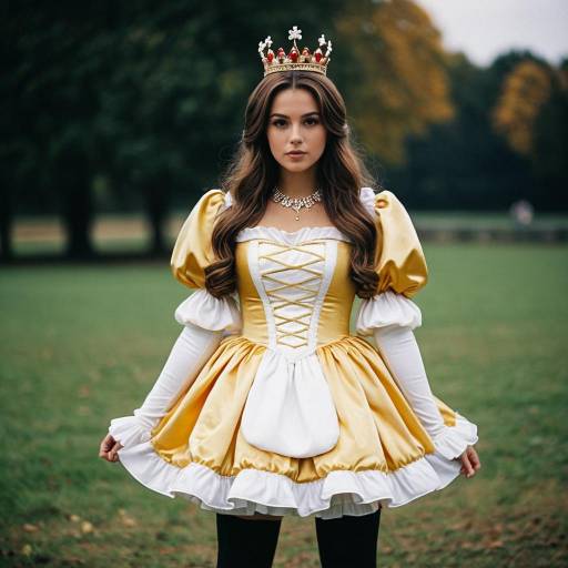 Woman in Bon Bon Queen Costume Outdoors