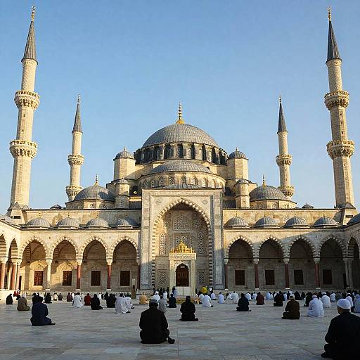 Grand Mosque with Intricate Arabesque Patterns