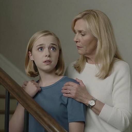 Emotional Connection on a Staircase