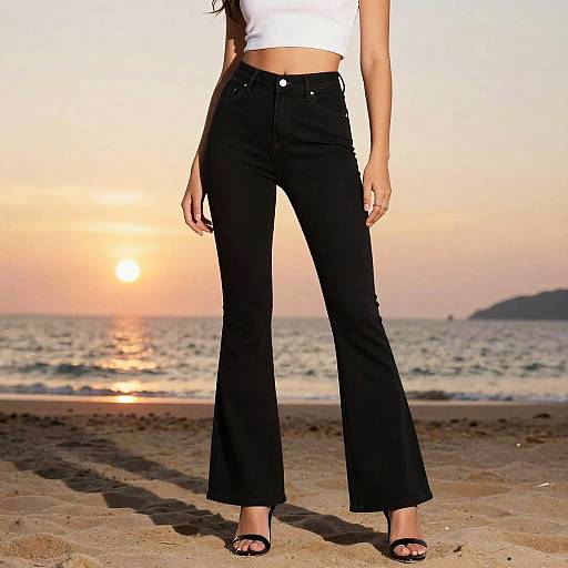 Flirtatious Flared Pants Summer Look