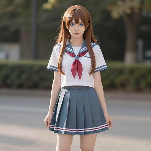 Lifestyle costume photo of Mukaido manaka. Cosplay clothes
