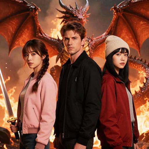 Dragons and Warriors: A Fiery Encounter