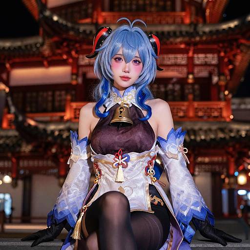 Nighttime Portrait of Ganyu in Detail