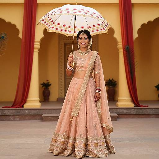 Modern Indian Bride in Georgette Churidar