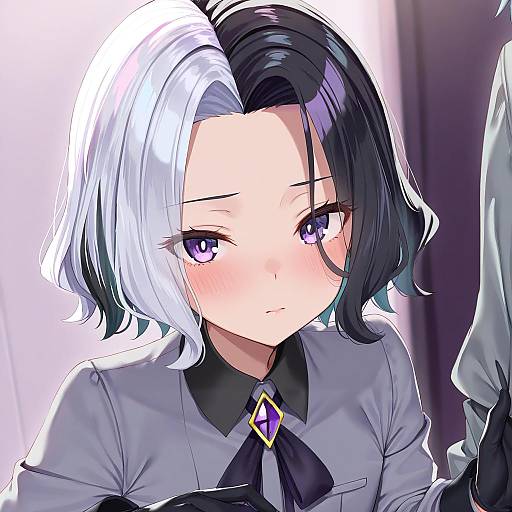 Illustration of Amethio (pokemon), pokemon in the style of K mugura