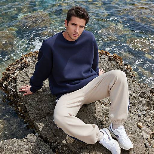 Sporty Man by Rocky Shoreline