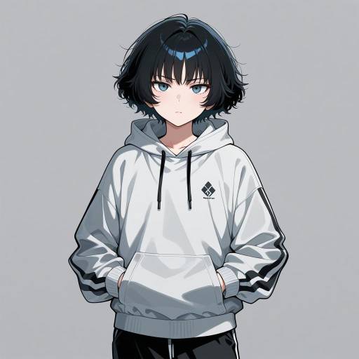 Stylish High-Schooler Portrait on Grey Stylish High-Schooler Portrait on Grey