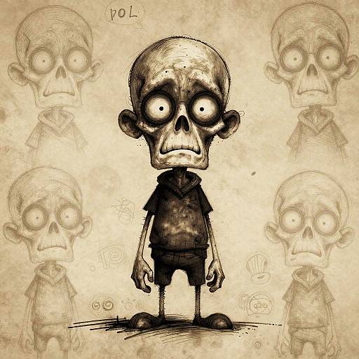 Don't Starve Style Grim Character Portrait