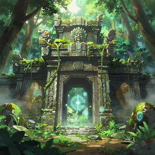 Anime Portal in Jungle Ruins