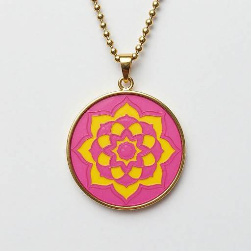 Vibrant Mandala Circular Pendant Necklace